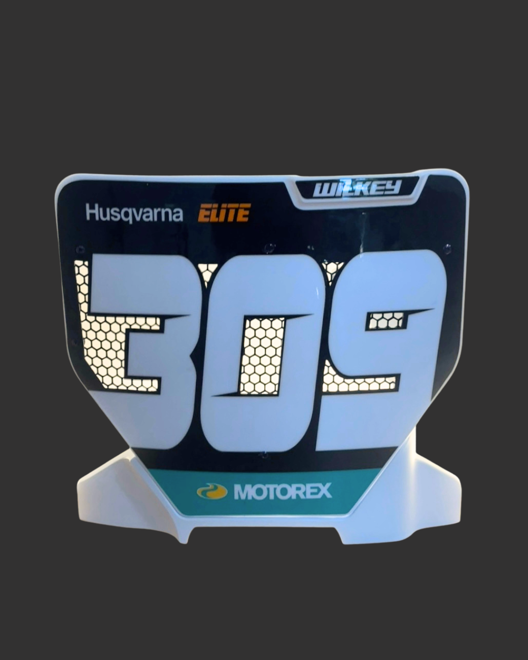 Vented dirtbike number plate