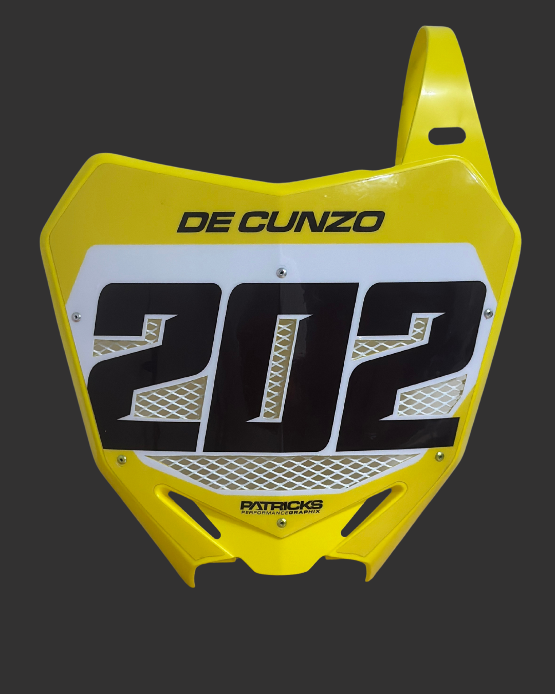 Vented dirtbike number plate