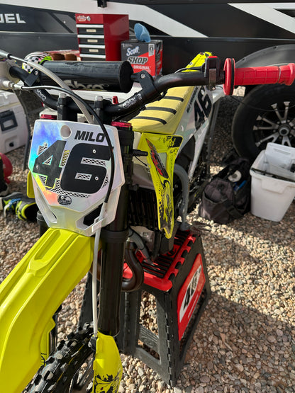 Vented dirtbike number plate