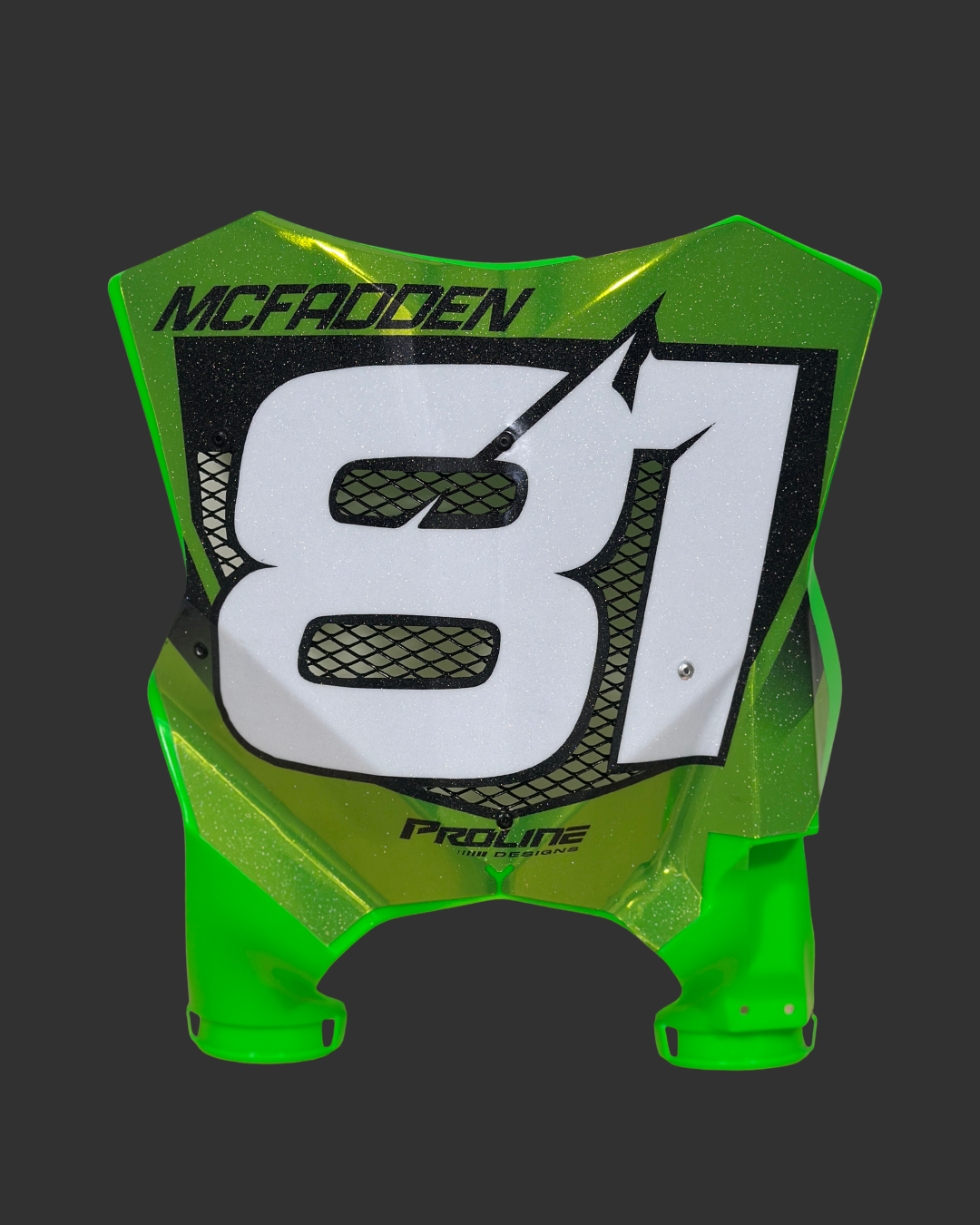 Vented dirtbike number plate