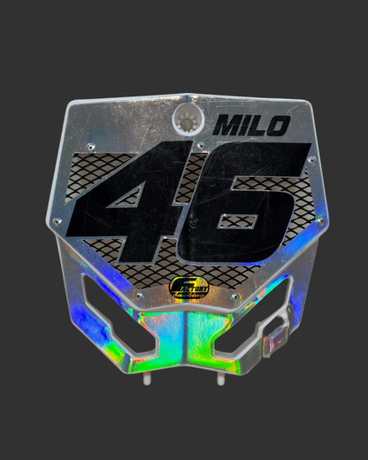 Vented dirtbike number plate